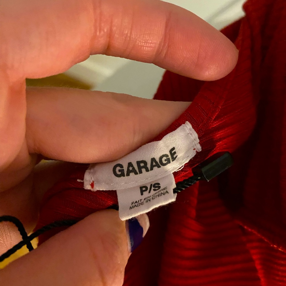 garage red tie shirt .. never worn